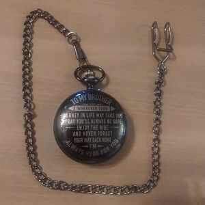 New Men's Brother Gift Pocket Watch with Chain